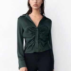 nwt zara satin blouse